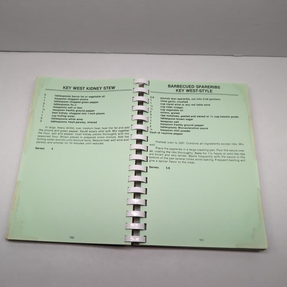 Key West Woman's Club Cookbook Community Florida Keys Spiral Bound 1988 - Picture 5 of 11